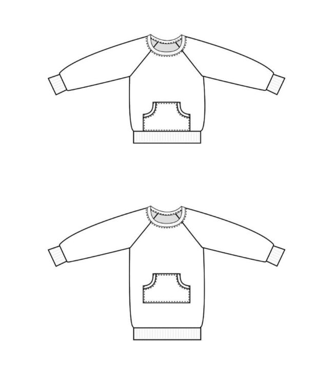 Heather Raglan Sweatshirt (Lavender Patterns) - Sew PDF