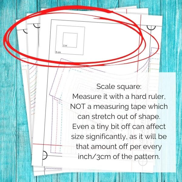 How to Print PDF Sewing Patterns to Correct Scale