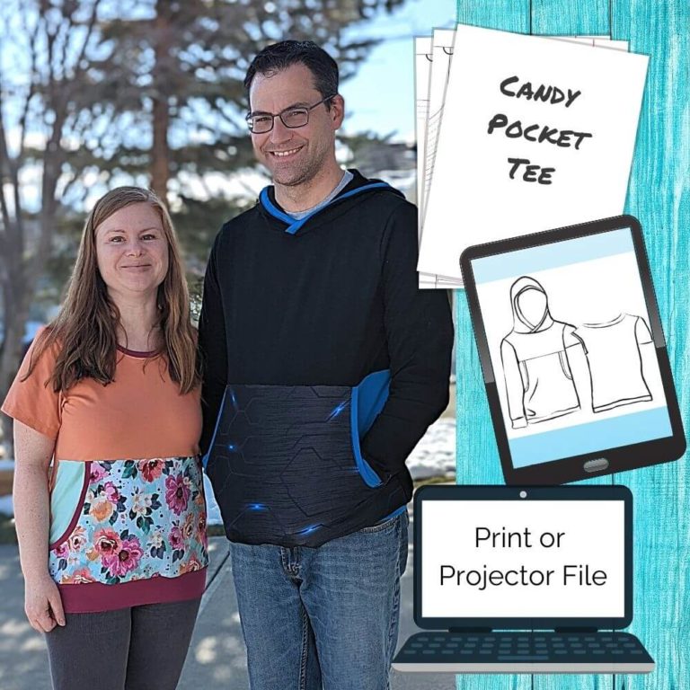 Candy Pocket Tee (Adult) (RockerByeDestash Patterns) - Sew PDF