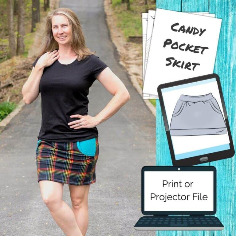 Candy Pocket Skirt (Adult) (RockerByeDestash Patterns) - Sew PDF